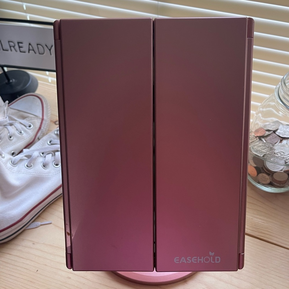 Easehold Pink Tri-Fold Vanity Mirror